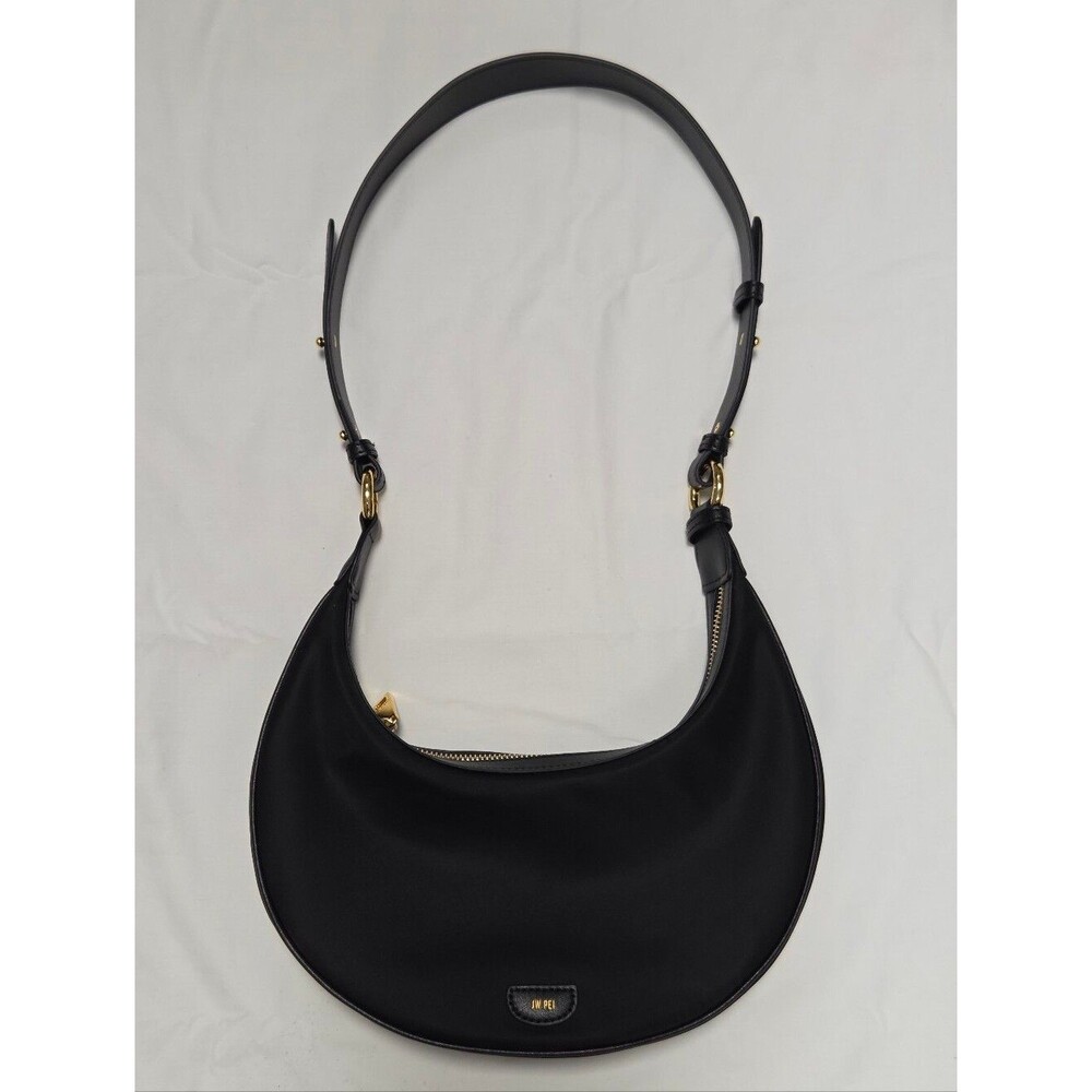JW Pei Carly Nylon Saddle Bag Black